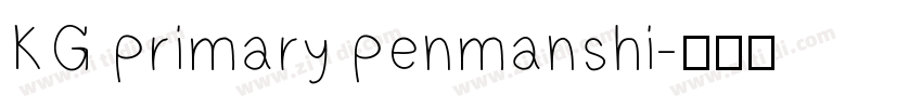 KG primary penmanshi字体转换